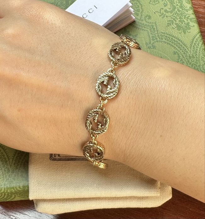 Bransoletka Gucci stare złoto