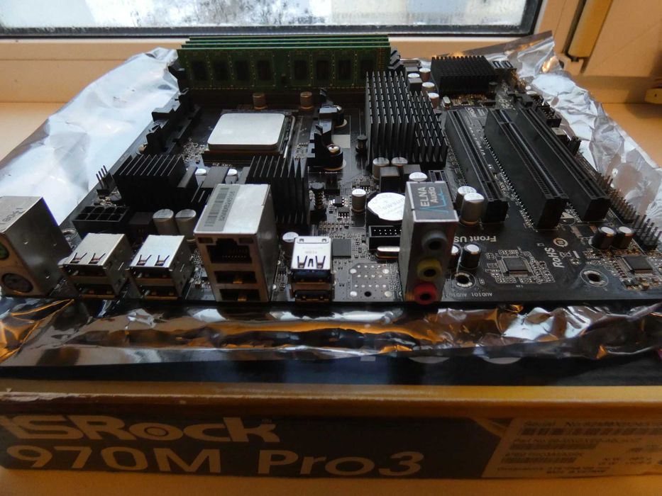 Комплект ОЗУ 16Gb+процесорAMD FX-8300 8 ядер + мат. плата ASRock 970M