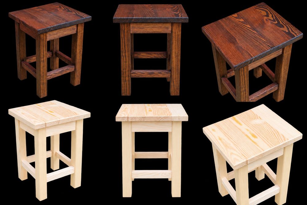 Taboret drewniany 45x29x29cm