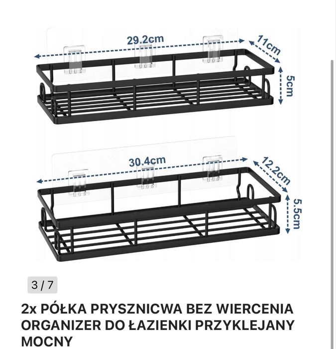 2x polka lazienkowa