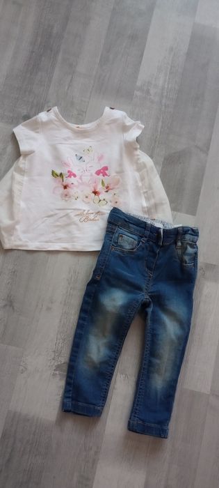 Spodnie+ bluzeczka zestaw m&s ted baker 9-18m