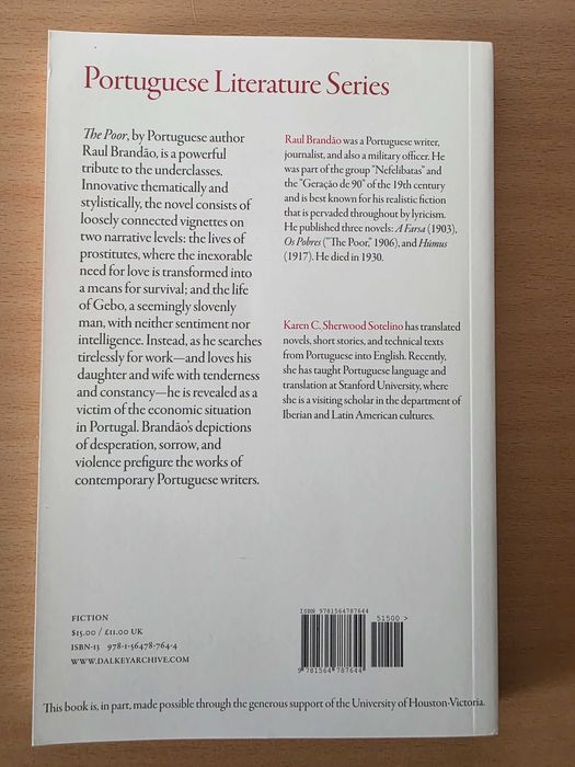 Livro "The Poor" (Os Pobres) de Raul Brandão