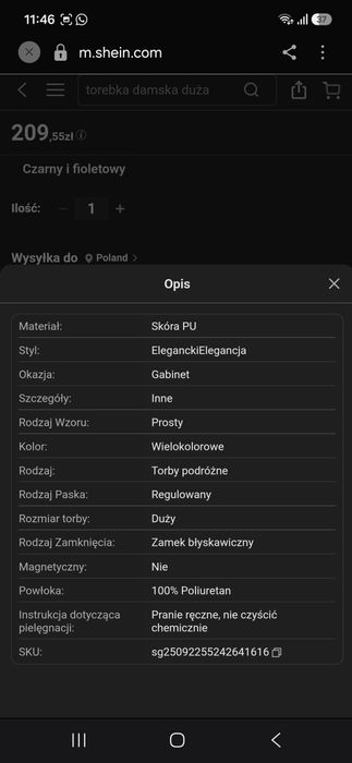 Torebka podróżna
