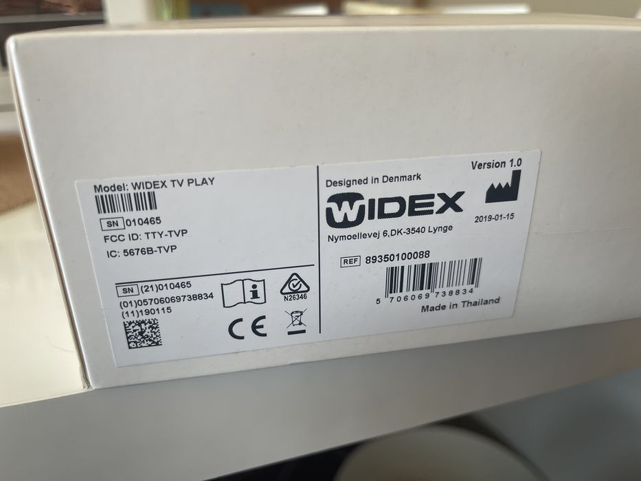 WIDEX TV PLAY – Transmissor de som para aparelhos auditivos
