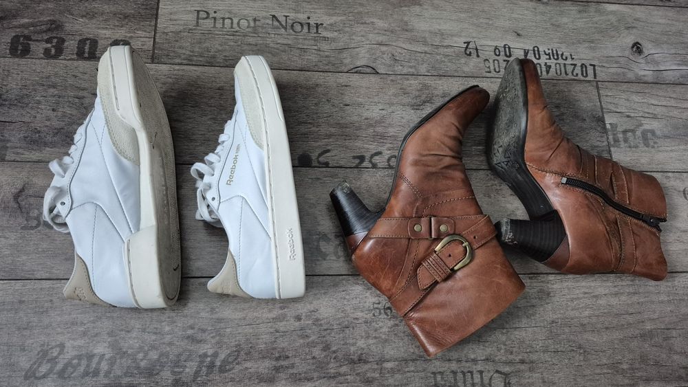 Zestaw butów 36,5 skóra trzewiki sneakersy