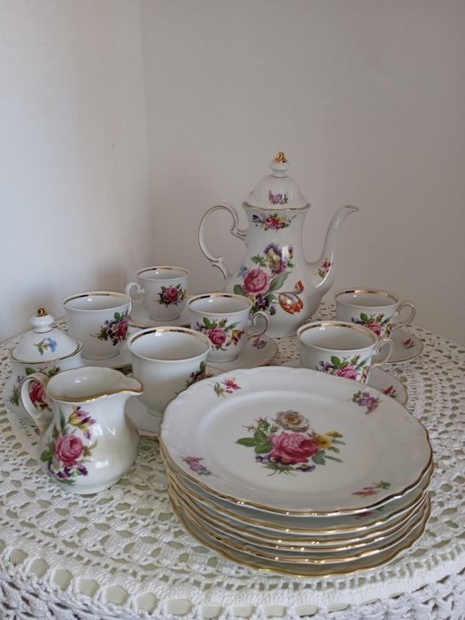 Antiguidade Conjunto Chá Porcelana Bavaria Winterling 1950