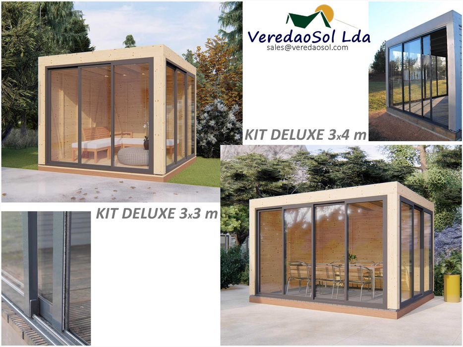 Casa madeira DELUXE como casa de jardim ou anexo à sua casa