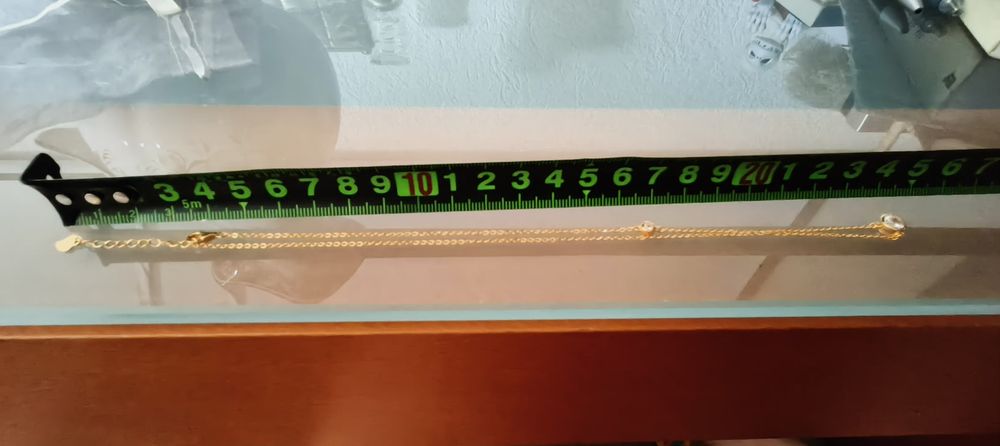 Colar zircónia em prata dourada