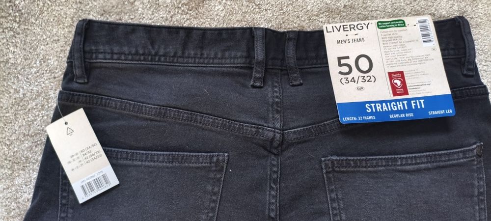 Spodnie jeans  czarne( 34/32 nowe)