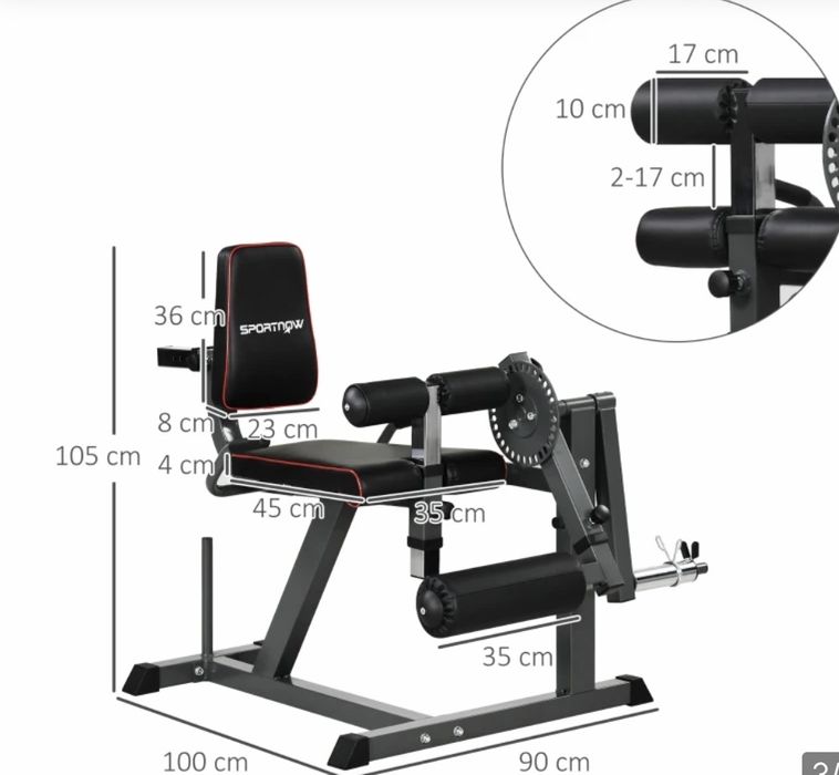 Maszyna do ćwiczeń mięśni nóg + obciażniki