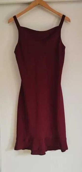 Torba retro casual + bordowa sukienka