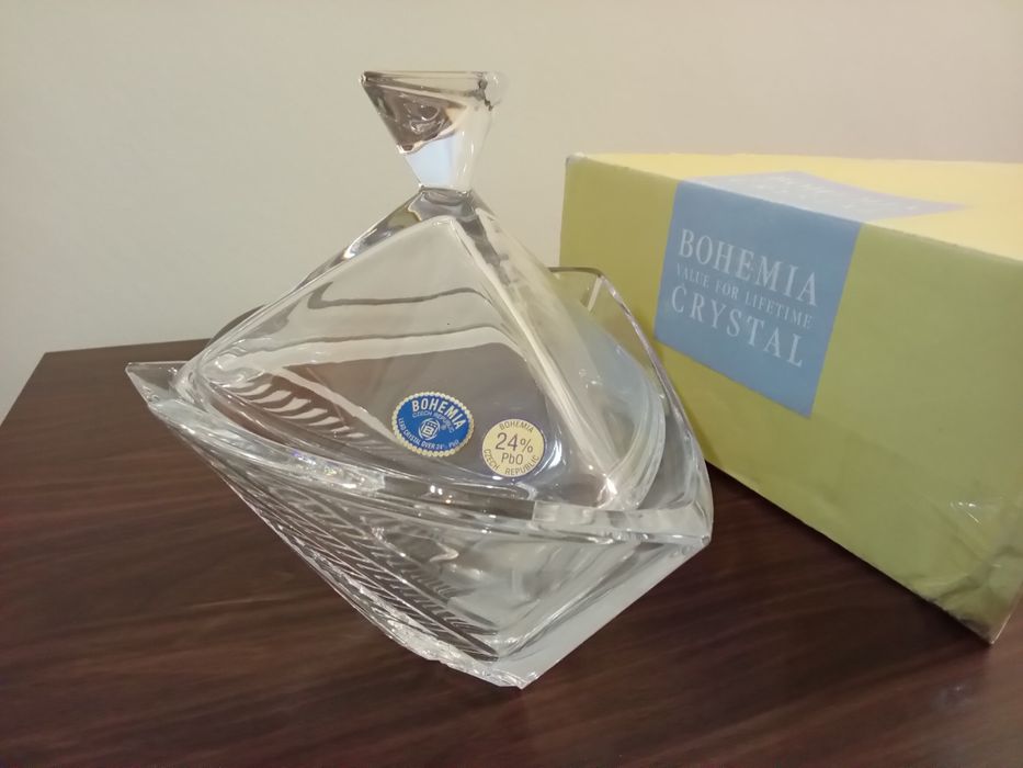 Bomboneira Cristal Bohemia - Made in Czech Republic