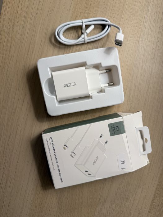 Tech Protect C35W 2 Port Network Charger Pd35W Lightning Cable White