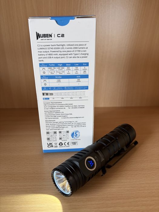 Latarka Wuben C2 z funcją Powerbanku