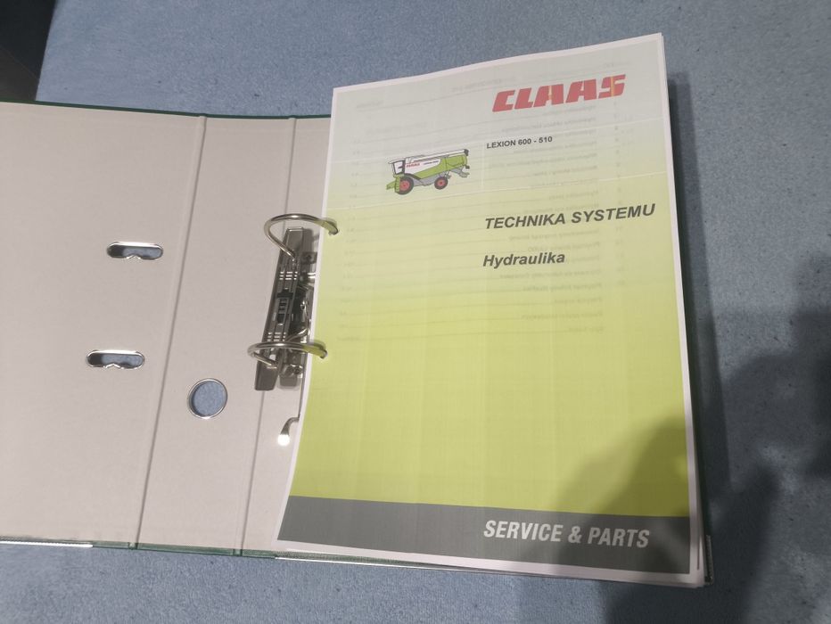 Książka elektryka hydraulika Claas Lexion 510-600