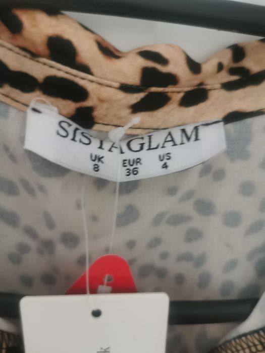 Sistaglam sukienka koszulowa damska panterka rozm 36
