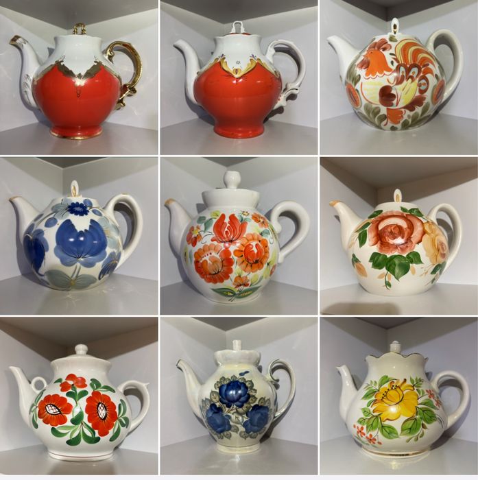 Великі доливні чайники СРСР Городниця Купецькі Купечесские