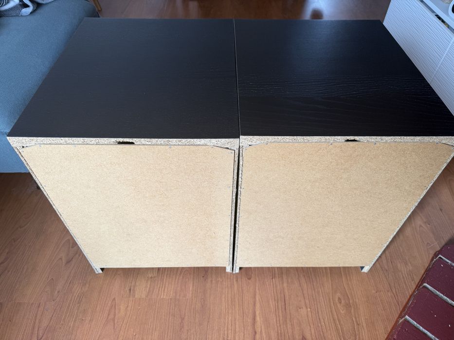 2 x Mesas Cabeceira Ikea Malm Pretas Excelentes Condicões Conservação