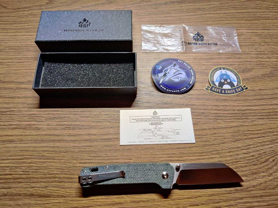 QSP Penguin denim micarta