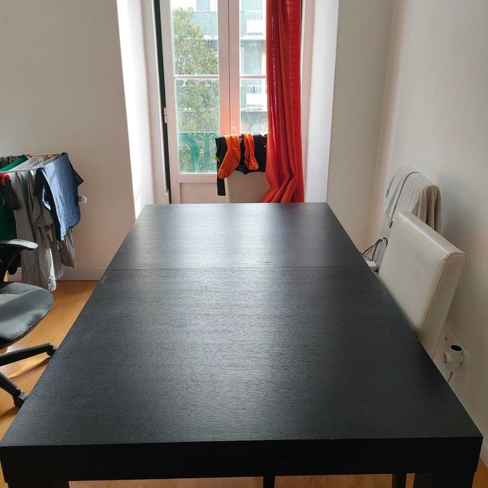 Mesa de jantar extensível loja area, madeira wengue