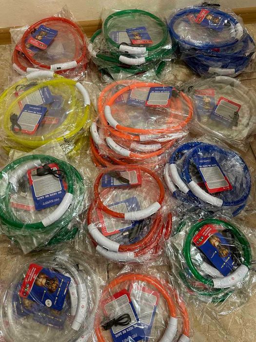 ошейник для собак с USB-зарядкой Светодиодный силиконовый