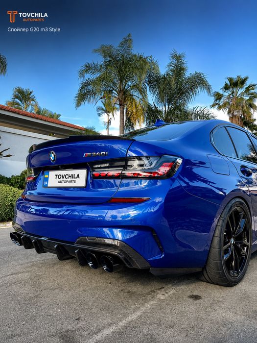 Спойлер BMW G20 M3 M4 PSM чорний оригінал сабля накладка багажника