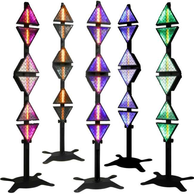 EVOLIGHTS LUMEN ONE 6x60W WW 96x0,5W RGB LED reflektor sceniczny retro