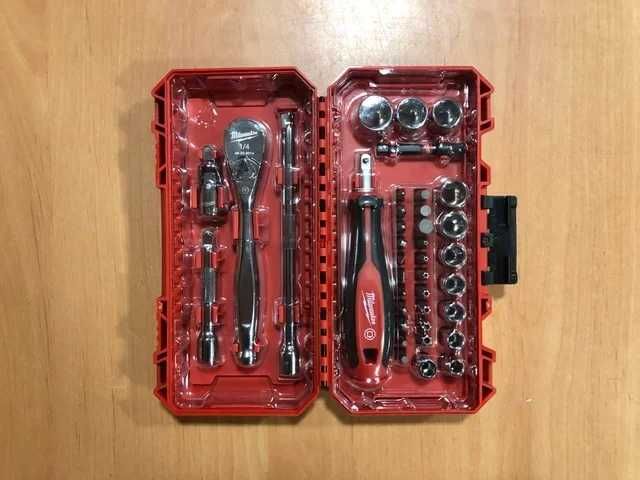 MILWAUKEE 38Pcs Chaves + Roquete 1/4" 4932.498381 | NOVOS