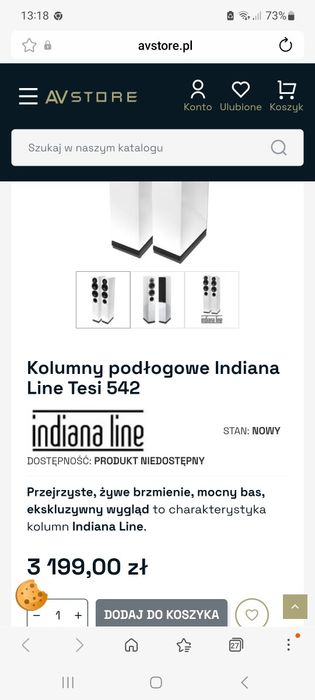 Sprzedam kolumny indiana line 542 tesi