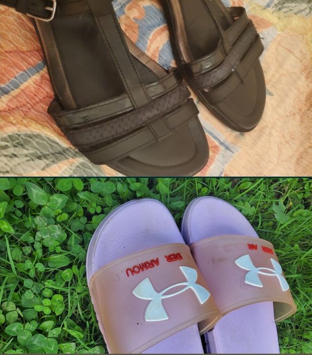 Босоніжки ессо легеньки, кожані. Шльпки.