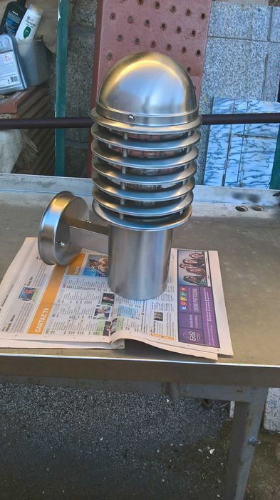 candeeiro de exterior todo em inox