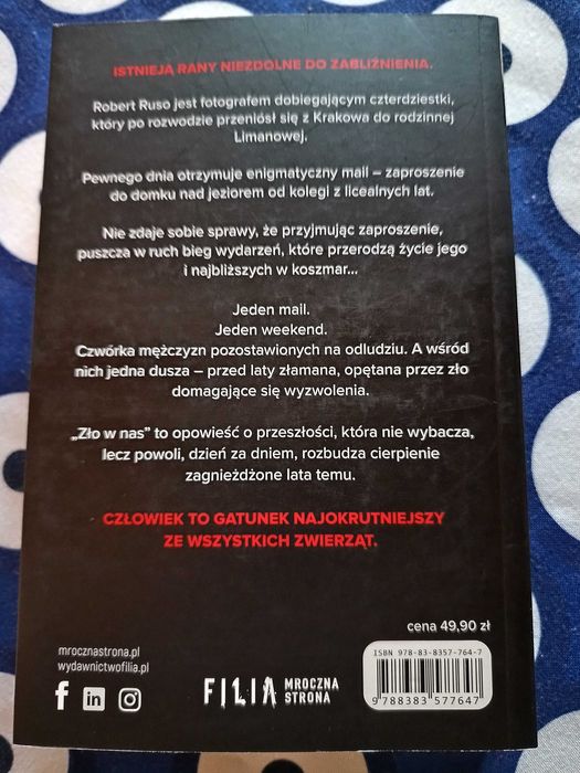 Kryminał Zło w nas. Książka