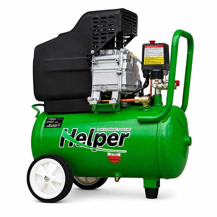 Компресор для пневматики 1800 Вт 24 л Helper HP1101 масляний компресор для сто повітряний компресор для автосервісу. Потужний масляний компресор