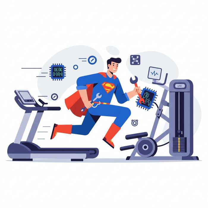 Беговая дорожка, велотренажер, орбитрек, обслуживание, ремонт, сборка.