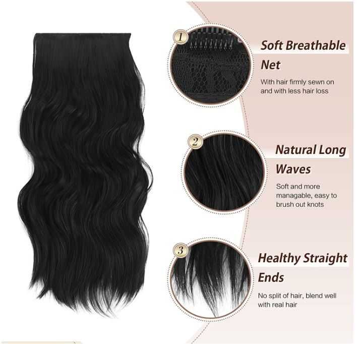 Włosy doczepiane FESHFEN 50cm kolor: 2# (ciemny brąz)