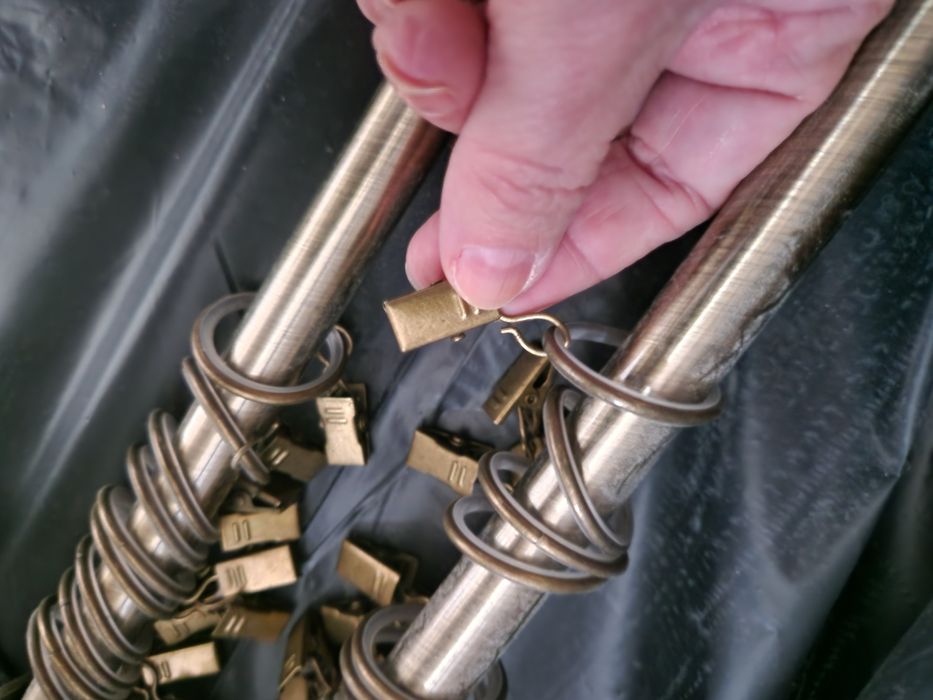 Karniszpodwójny do sufitu mosiądz