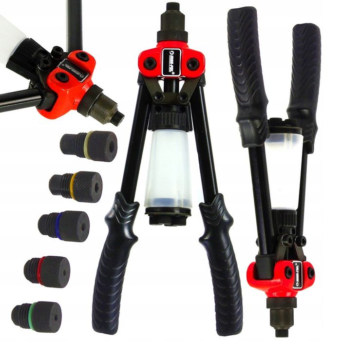 Nitownica Ręczna Dźwigniowa 2.4 - 6.4 Mm +Końcówki