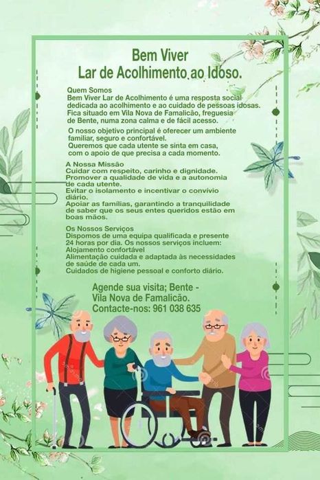 Acompanhamento de idosos, Familia de acolhimento, Lar de acolhimento