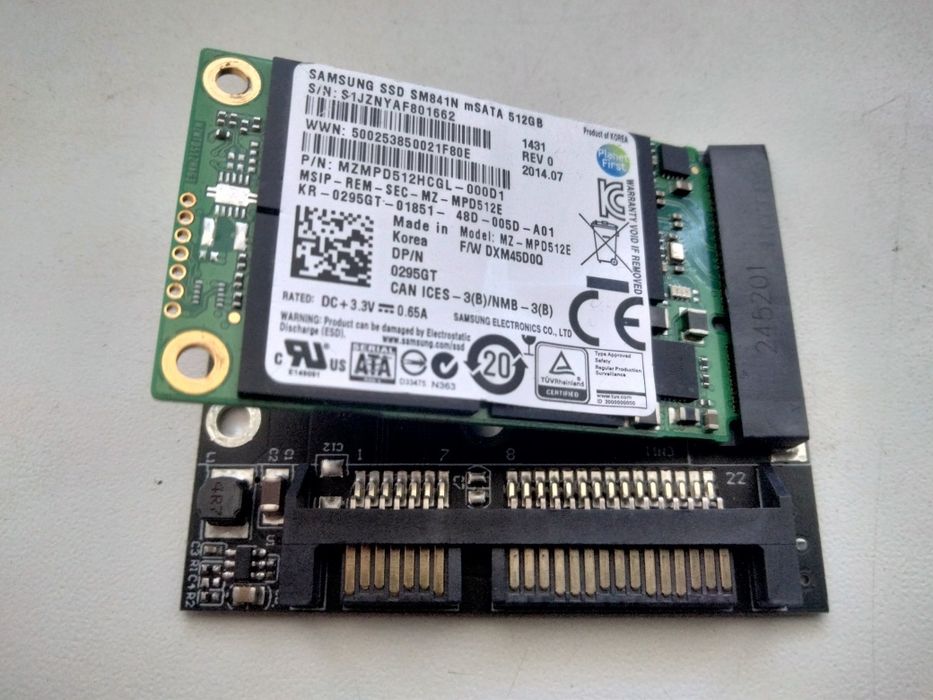 SAMSUNG. SSD диск. mSATA. 512 Gb. MLC - память