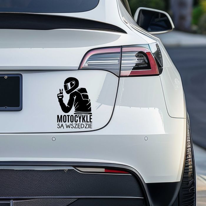 Naklejka MOTOCYKLE SĄ WSZĘDZIE - na laptopa, zderzak, lusterko, szybę