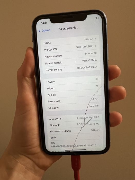 Iphone XR niebieski