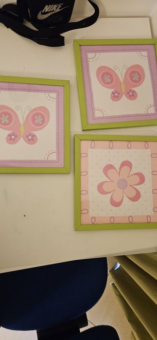 2 Colchas da trama e quadros decorativos