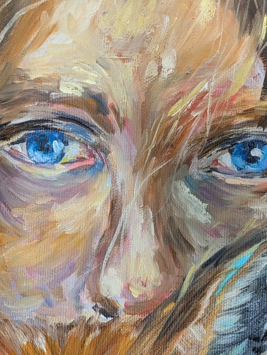 Quadro pintado a óleo, 50x40 cm