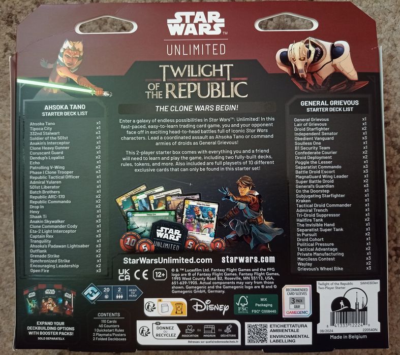 Starter TCG Star Wars Unlimited - Twilight of the Republic