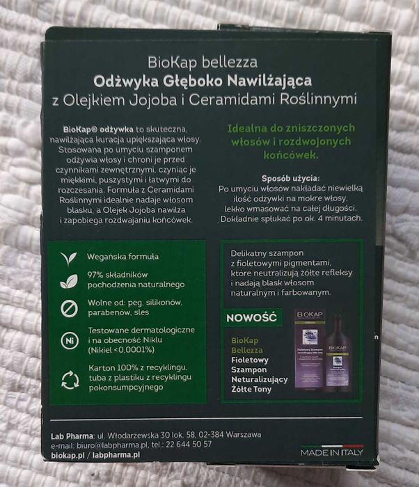 BIOKAP odżywka Głęboko Nawilżająca, 50 ml