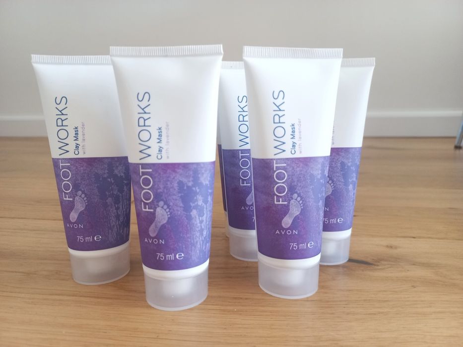 Zestaw 5 szt Maska do stóp lawendowa, krem Avon