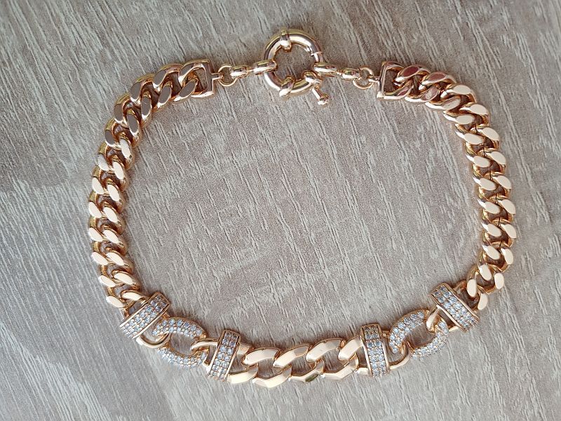 Zjawiskowa Bransoletka Luxury Diamond Style Gold Plated 18K