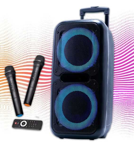 Колонка(Дропшипінг)з мікрофонами ZXX-7575 60Вт 80х39х33см +