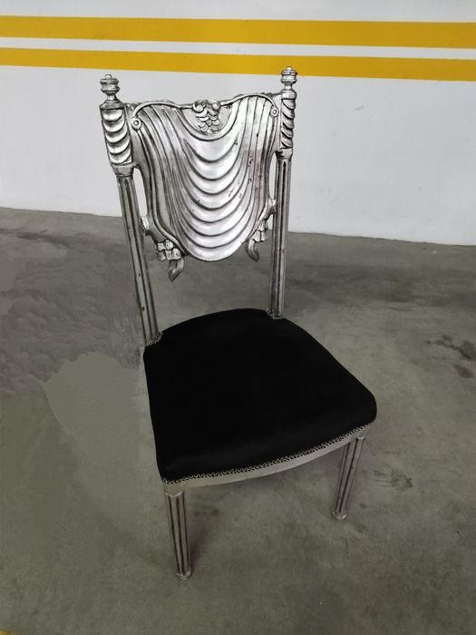 6 Cadeiras vintage prateadas