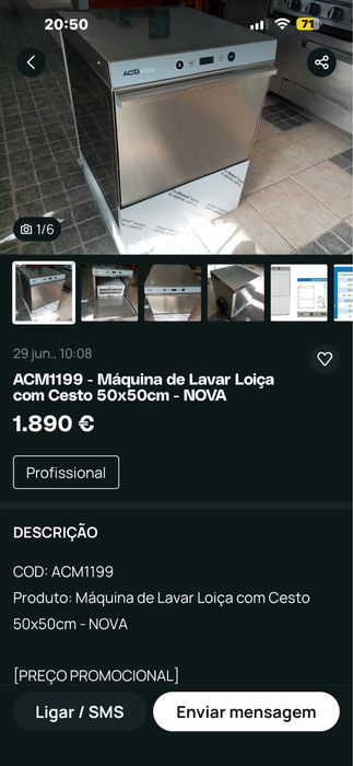 Máquina de Lavar Copos Acti 500 DIG | Cesto 40x40 | Excelente Estado